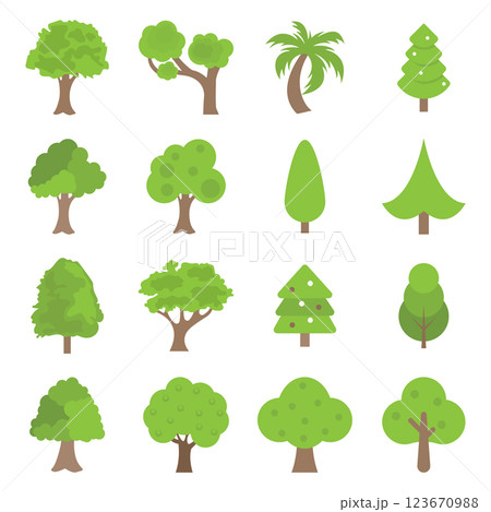 Collection of flat trees Icon, can be used to illustrate Collection of flat trees Icon, can be used to illustrate 123670988