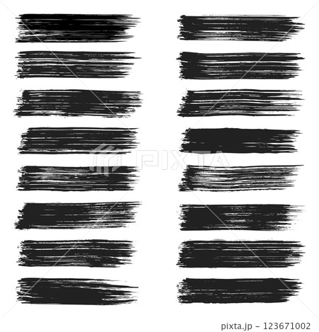 Brush stroke set isolated on white background, collection of brush stroke for black ink paint, grunge backdrop, dirt banner,watercolor design and dirty texture, creative art concept, vector Brush stroke set isolated on white background, collection of brush stroke for black ink paint, grunge backdrop, dirt banner,watercolor design and dirty texture, creative art concept, vector 123671002