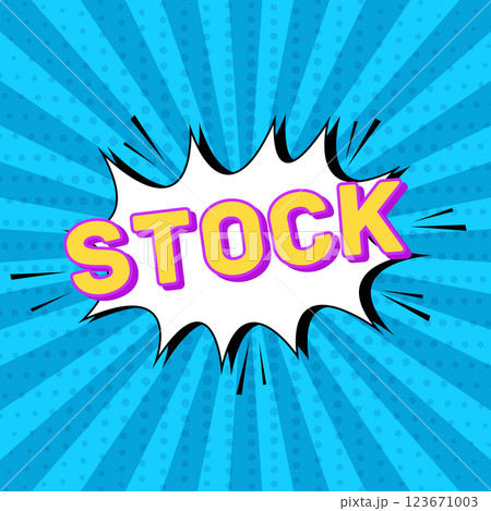 Vector comic background for advertising in the store promotions and sales, rays and circles in blue with text. 123671003