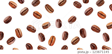 Falling coffee beans wallpaper transparent PNG set bundle isolated background. Background, backdrop 123671145