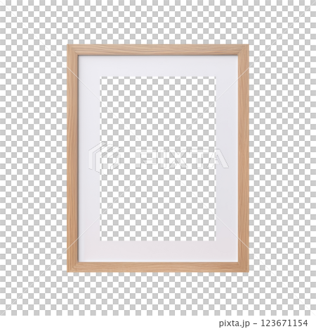 Blank picture vertical frame mockup on a stone white brick wall, boho, minimalist AI generated 123671154