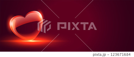glossy shiny love heart banner for valentines day glossy shiny love heart banner for valentines day 123671684
