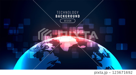 digital realistic earth global technology background digital realistic earth global technology background 123671692