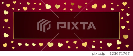 premium golden hearts frame with text space premium golden hearts frame with text space 123671767