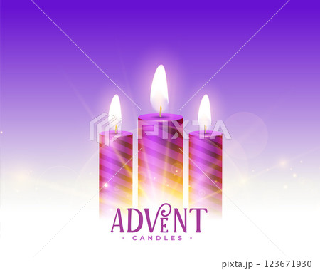 three advent purple light candles background three advent purple light candles background 123671930