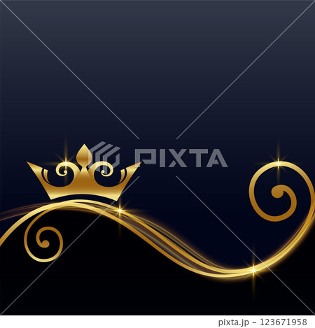 crown with golden floral background crown with golden floral background 123671958