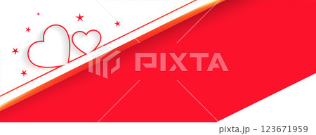 hearts love banner with text space design hearts love banner with text space design 123671959