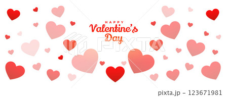happy valentines day hearts pattern banner design happy valentines day hearts pattern banner design 123671981