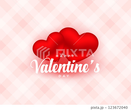 beautiful two love hearts for valentines day 123672040