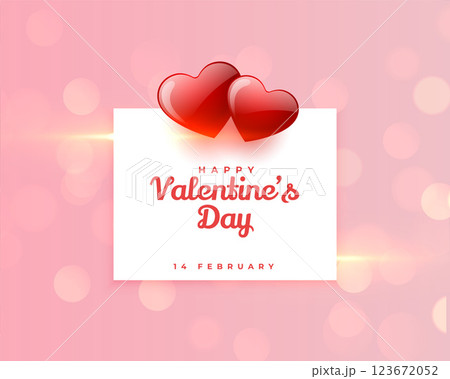 beautiful valentines day greeting card design 123672052