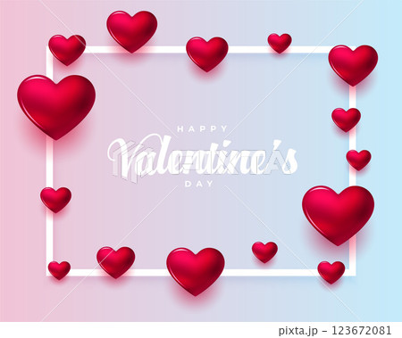 realistic valentines day greeting card design realistic valentines day greeting card design 123672081
