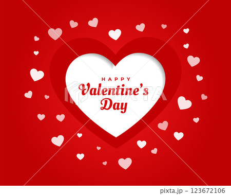 valentines day greeting card with hearts design valentines day greeting card with hearts design 123672106