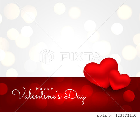 beautiful realistic valentines day greeting card wishes background 123672110