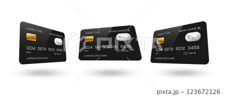 credit card mockup in different angles design credit card mockup in different angles design 123672126