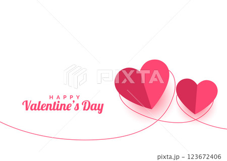 valentines day paper style greeting card design 123672406