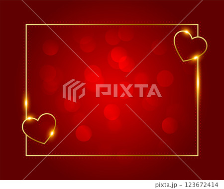 golden love hearts frame for valentines day golden love hearts frame for valentines day 123672414