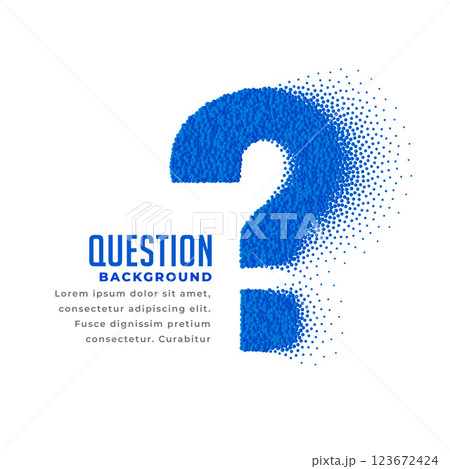 question mark made with particles design background question mark made with particles design background 123672424