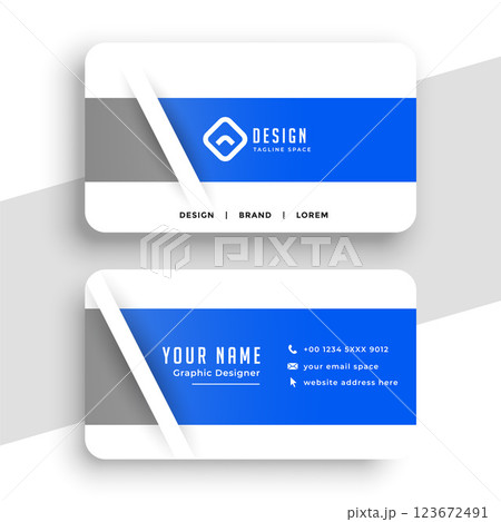 nice professional blue business card design 123672491