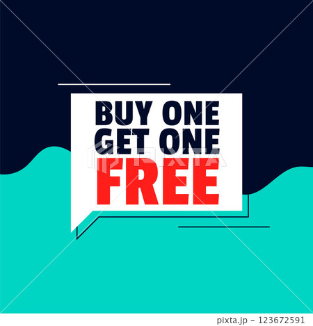 flat buy one get one free banner design flat buy one get one free banner design 123672591