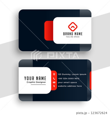 corporate company business card modern design 123672624
