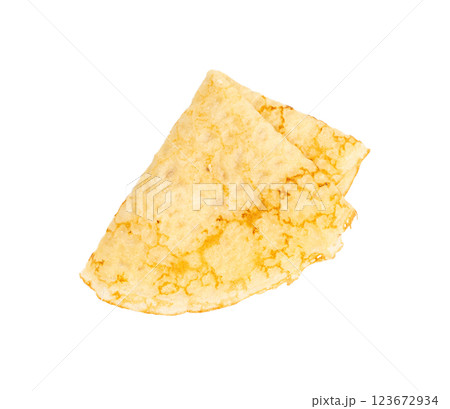 Pancakes isolated, Eastern European crepe, thin blini, slapjack roll, popular morning food on white Pancakes isolated, Eastern European crepe, thin blini, slapjack roll, popular morning food on white 123672934