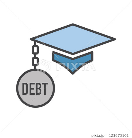 Student Loan Debt Forgiveness Icon - Debt Burden Images 123673101