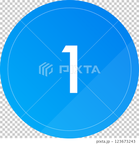 簡單時尚的藍色漸層數字 1 簡單時尚的藍色漸層數字 1 123673243