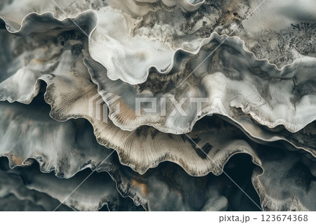 Close-up shot of a marble stone with natural undulating lines and textures 123674368