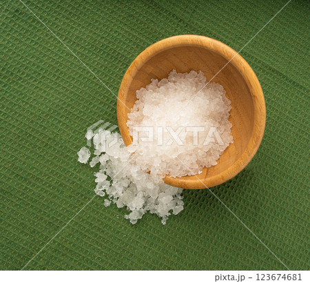 Dead sea salt pile, white crystals for body spa, sodium chloride similar to crushed ice, spa scrub Dead sea salt pile, white crystals for body spa, sodium chloride similar to crushed ice, spa scrub 123674681