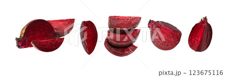 Beetroot Slice Isolated Beetroot Slice Isolated 123675116