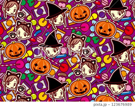 ハロウィン集合、柄B 123676989