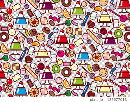 Jelly, sweets collection, pattern 123677018