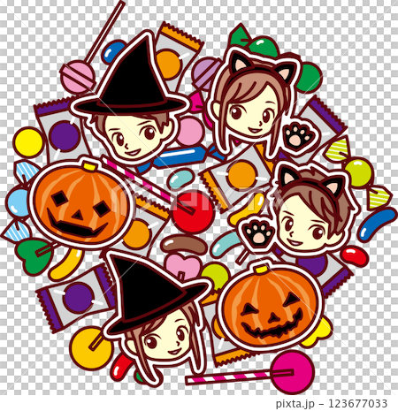 ハロウィン集合 ハロウィン集合 123677033