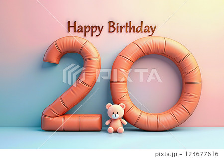 Happy Birthday 20th. Happy Birthday 20th. 123677616