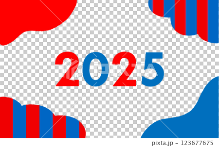 2025年大阪世博會的形象色——紅藍條紋、白色背景——的流行框架 2025年大阪世博會的形象色——紅藍條紋、白色背景——的流行框架 123677675