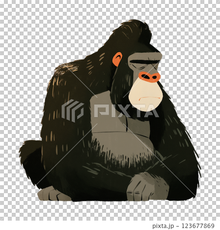 現實的大猩猩圖 現實的大猩猩圖 123677869