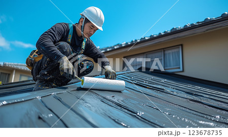 屋根の塗装業者 123678735