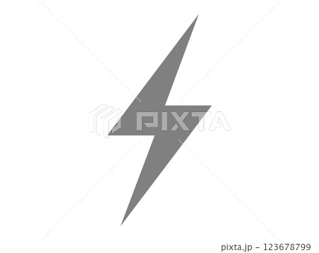 雷マークのアイコン 123678799