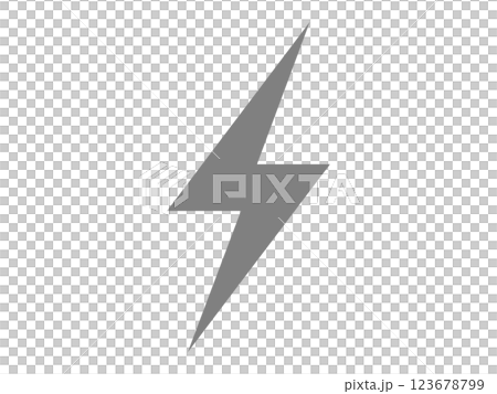 雷マークのアイコン 123678799