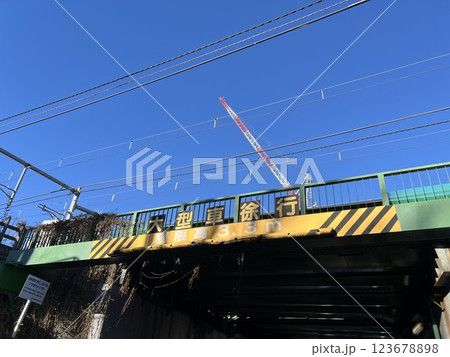 架道橋と青空 架道橋と青空 123678898