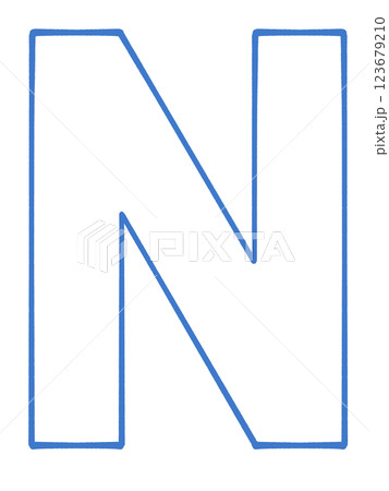 シンプルなアルファベットNのイラスト素材 シンプルなアルファベットNのイラスト素材 123679210