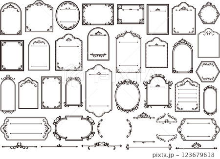 エレガントフレームセットのイラスト素材 [123679618] - PIXTA
