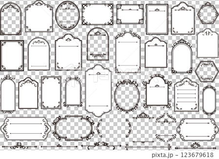 Elegant frame set 123679618