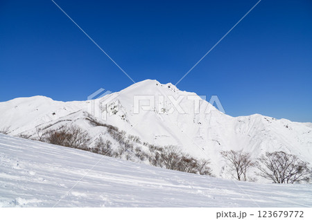 谷川岳・雪山登山の絶景（天神尾根からの眺め） 123679772