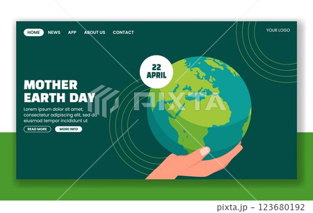 Environmental Protection Message for Earth Day Social Media Landing Page Environmental Protection Message for Earth Day Social Media Landing Page 123680192