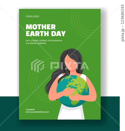 World Earth Day Digital Vertical Poster in Hand Drawn Flat Cartoon Style World Earth Day Digital Vertical Poster in Hand Drawn Flat Cartoon Style 123680193