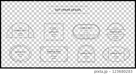 Dot Simple Frame Black and White Dot Simple Frame Black and White 123680283