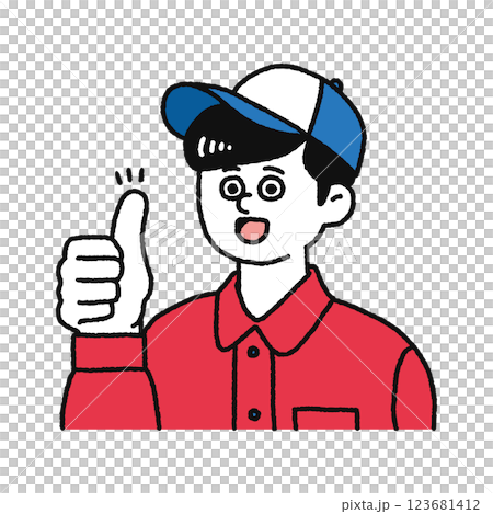 好的!男人發出「好」的手勢 好的!男人發出「好」的手勢 123681412