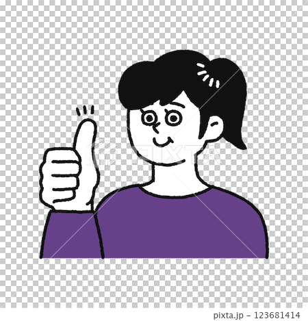 Nice! Woman giving the thumbs up sign Nice! Woman giving the thumbs up sign 123681414