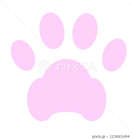 肉球 足跡 肉球 足跡 123681494